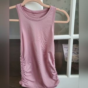 Lululemon Swiftly Tech Stripe Racerback High-Neck Tank Top with cinched